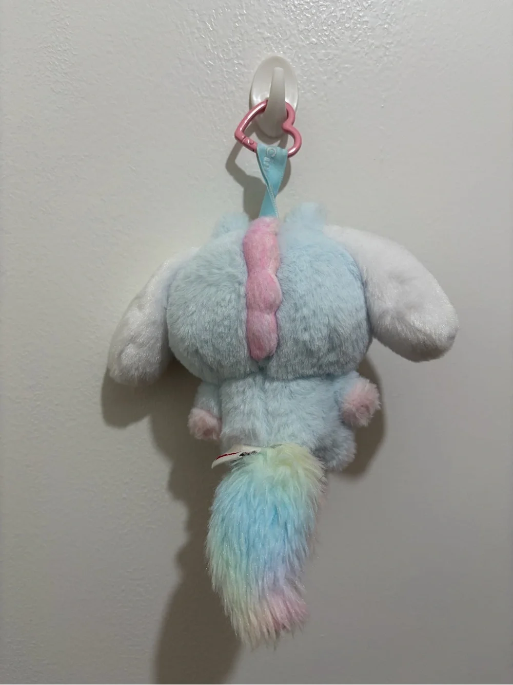 Plush Unicorn Bunny Small Pet Toy — Pastel Blue & Pink